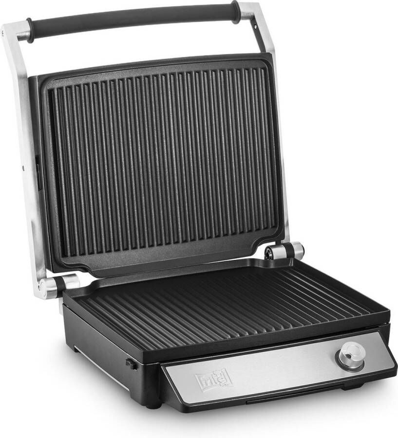 Fritel Grill GR 3495 Grilltastic XL Powergrill & BBQ Elektrische Contactgrill 34x27 cm 2400W Uitneembare Platen 180° Openklapbaar Verticale Opberging