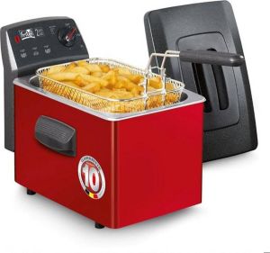 Fritel Turbo SF 4153 Frituurpan friteuse 3l + 2300W ook voor vast vet rood