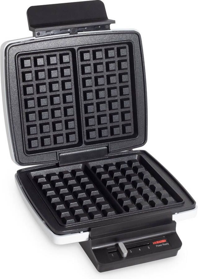 Fritel Wafelijzer A201 Wafelapparaat Wafelbakijzer 4x7 23x24cm 1200W Anti-aanbaklaag Vaste platen Wit PFAS-vrij - Foto 2