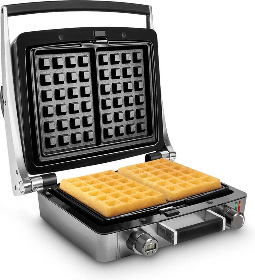 Fritel WaffleTastic 3658 – Wafelijzers Wafelmachine 4x6 Brussels Luikse wafels Uitneembare bakplaten Flip-over systeem Incl. timer PFAS vrij 1600 Watt - Foto 2