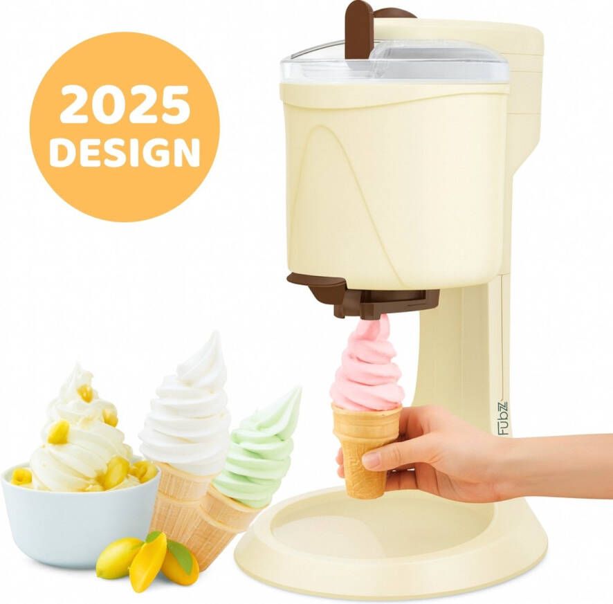 Fubzz Ijsmaker Electrische Ijsmachine 1000ml capaciteit Softijs 10 minuten Ijsmaker Kinderen ABS behuizing IJshoorntjes