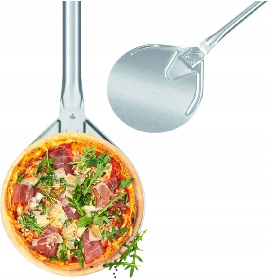 Furmis Aluminium Pizzaschep 26cm met Lange Steel 160cm