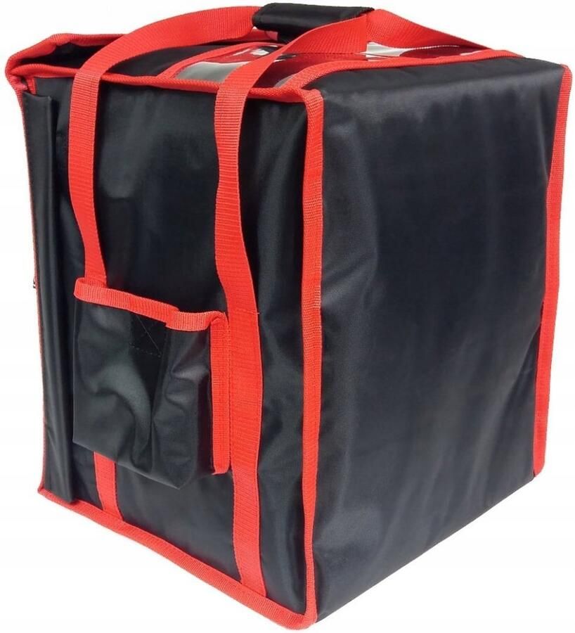 Furmis Pizza Bezorgtas 8x 35x35cm Zwart Duurzaam Nylon & Magnetische Sluiting