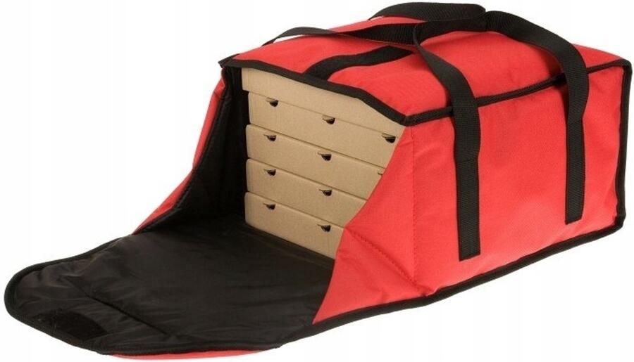 Professionele Pizza Transporttas 35x35cm Thermisch Rood