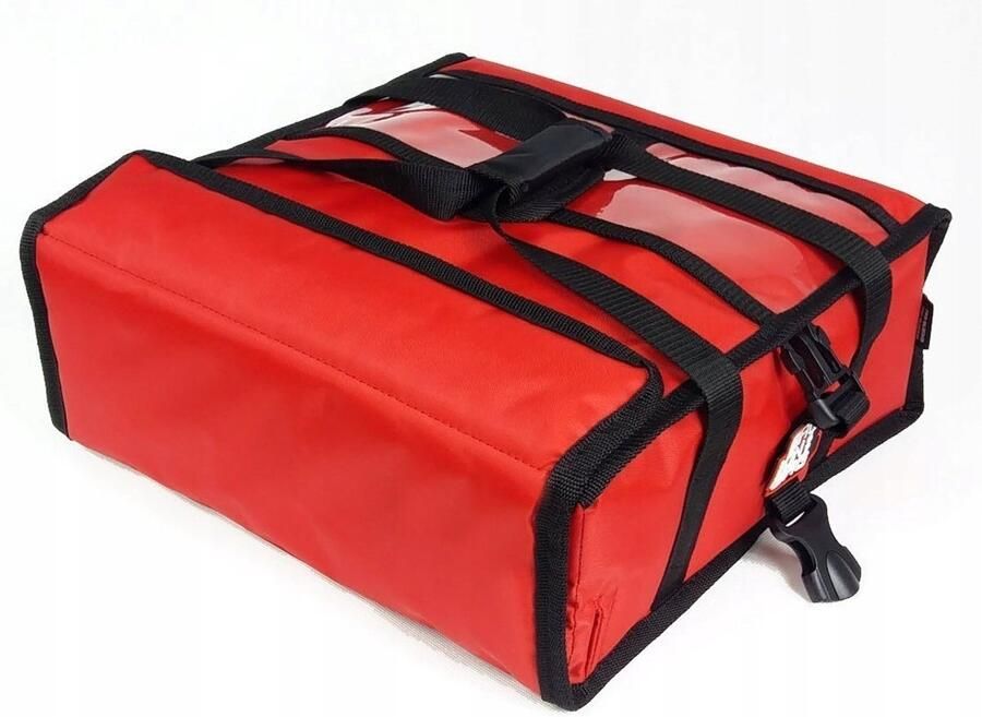 Furmis Pizza Bezorgtas voor 2x 50x50cm Pizzadozen met Frame Rood