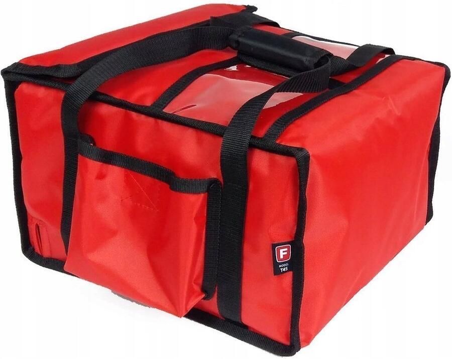 Furmis Verwarmde Pizzatas Bezorger 4x 50x50cm Nylon Rood
