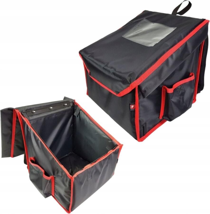 Furmis XXL Pizzabezorger Rugzak Scooter 4x 60x60 Pizzadoos Zwart