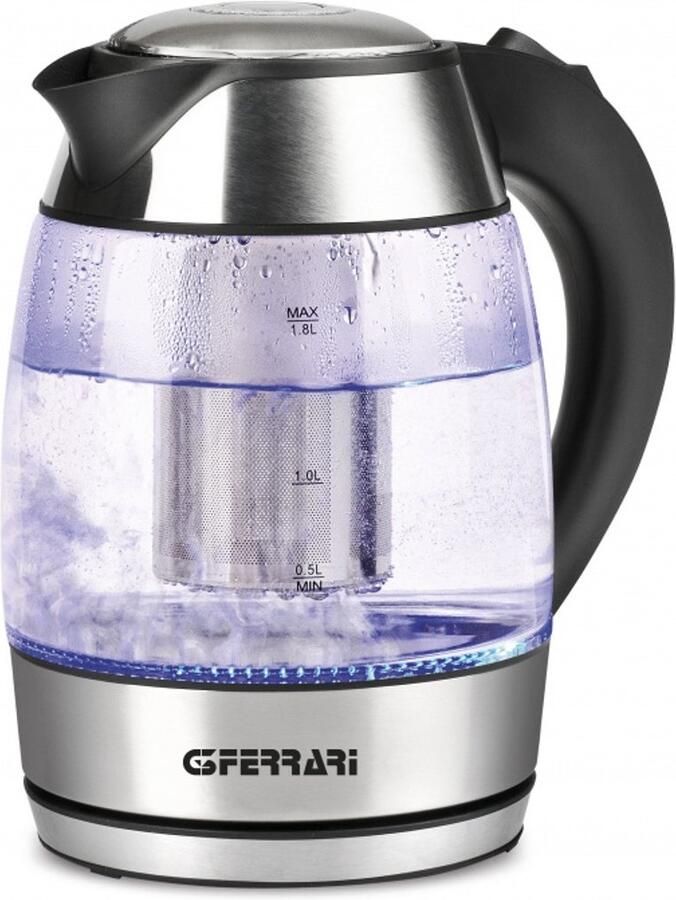 G3 Ferrari Bolle Blu Waterkoker & Tisaniera – Elektrische Waterkoker 1 8L – Met Theefilter en Automatische Uitschakeling – 2200W