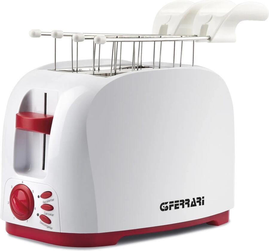 G3 Ferrari G10179 broodrooster 7 2 snede(n) 800 W Rood Wit