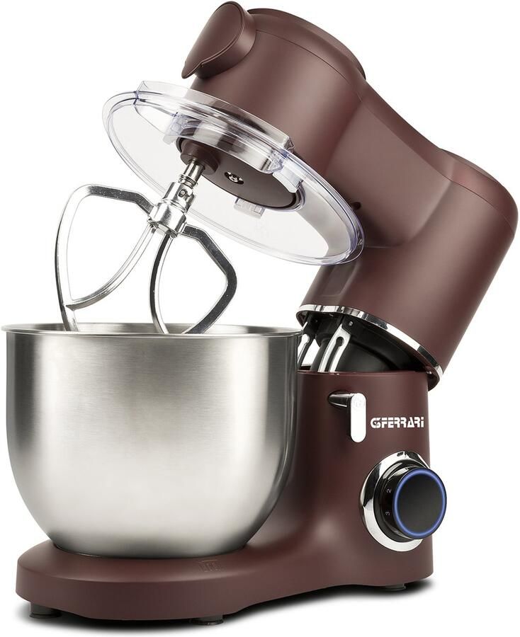G3 Ferrari Pastaio Bordeaux Planetaire Keukenmachine – 7L RVS Mengkom – 6 Snelheden – Inclusief Menghaak Garde en Deeghaak