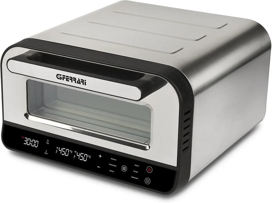 G3 Ferrari Pizza Pro 2 Minuti Pizza Oven – Tot 450°C – Pizza in 2 Minuten – Elektrische Pizzaoven met Pizzasteen & Digitale Programma s