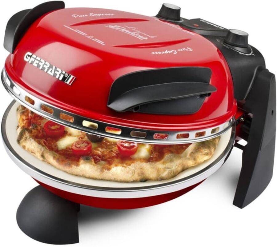 G3 Ferrari Pizzaoven Delizia Rood + Alu pizzaspatels + Pizzaplank + Pizzasnijder