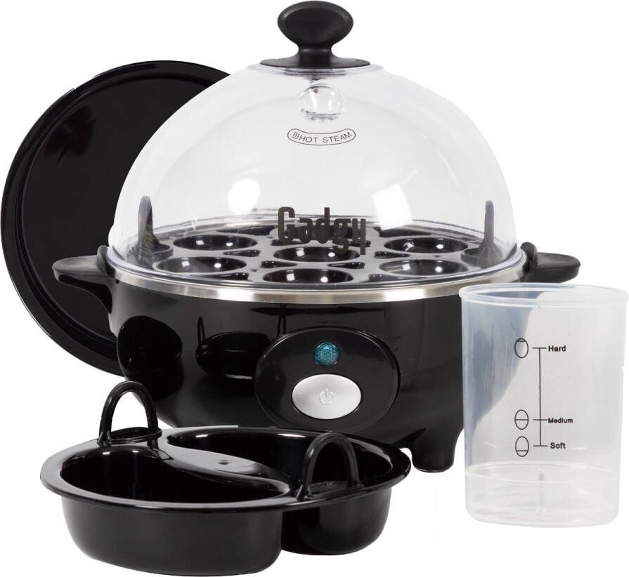 Gadgy Eierkoker Elektrisch 7 Eieren – 3-delige set: Koken en Pocheren Roerei Omelet – Vaatwasbestendig Eierkoker Inclusief Maatbeker Moederdag Cadeautje - Foto 3