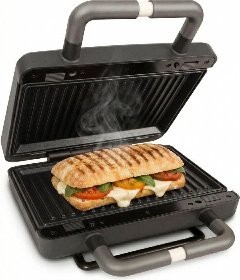 Gadgy Premium Tosti Apparaat – Zwart 3-in-1 Grill Tosti- & Wafelmaker Verwisselbare Platen 600W Extra Krachtig 2x Brusselse Wafel Croque Monsieur - Foto 2