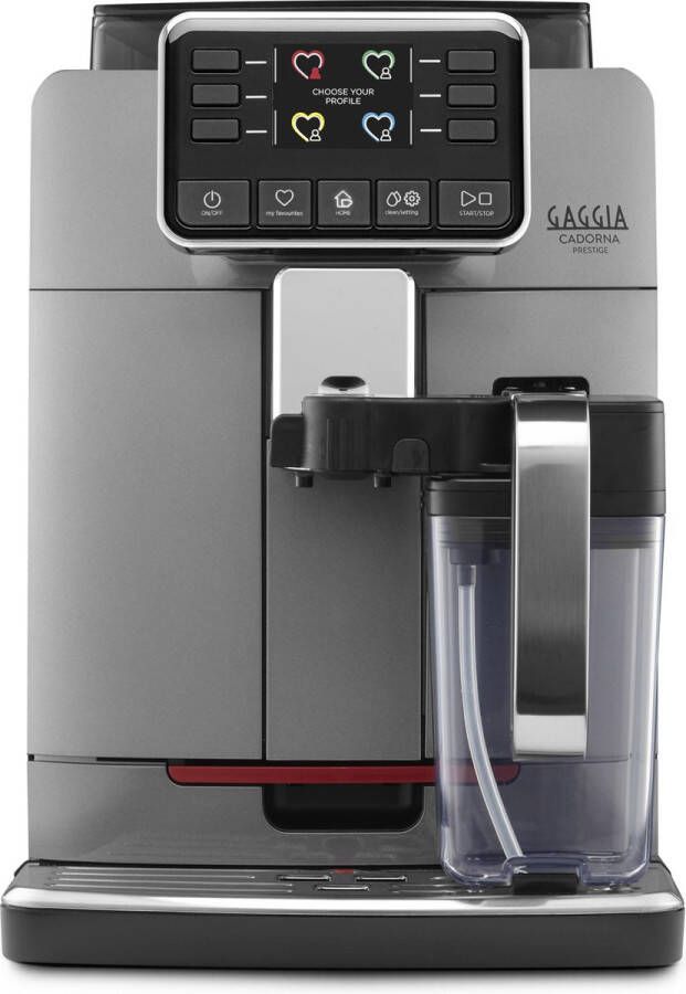 Gaggia Cadorna Prestige Volautomatische Espressomachine Geïntegreerde Melkkaraf Keramische Koffiemolen TFT Display Spray painted anthracite