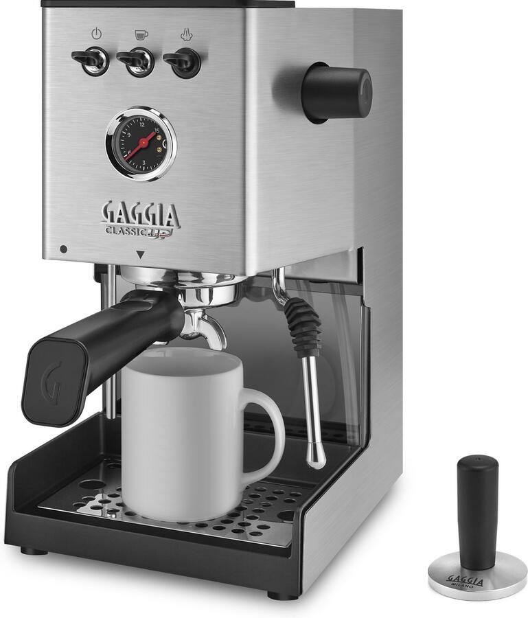 Gaggia Classic UP 9bar RVS behuizing Zwart