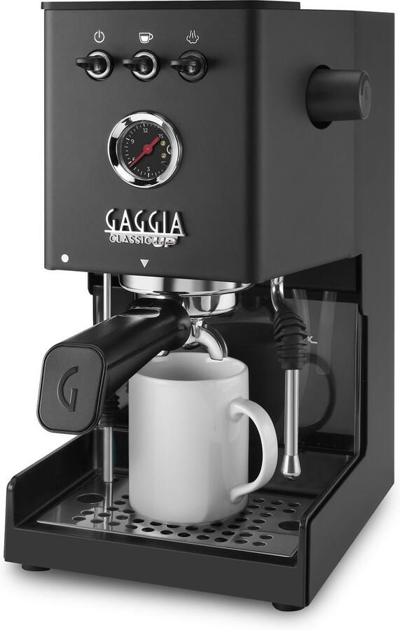 Gaggia Classic UP 9bar RVS behuizing Zwart
