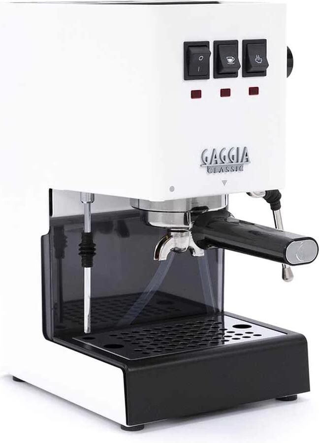 Gaggia New Classic E24 Espressomachine 58 mm Professionele Filterdrager Messing Boiler Professionele Stoompijp Polar White - Foto 2