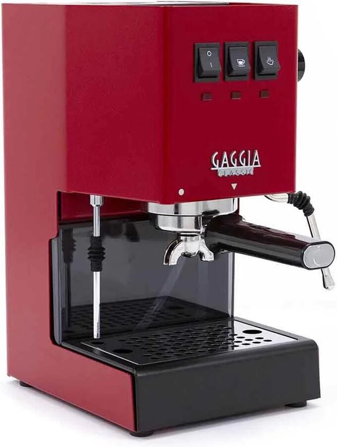 Gaggia New Classic E24 Espressomachine 58 mm Professionele Filterdrager Messing Boiler Professionele Stoompijp Cherry Red