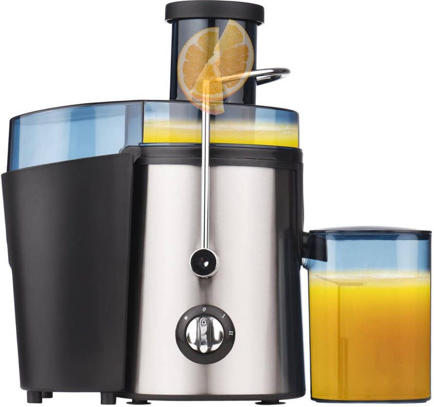 GARRYFIZH Elektrische Sapcentrifuge voor Groenten en Fruit Grote Vulopening 800W Hoge Kracht Roestvrijstalen Lichaam met Koelventilator Scheiding van Pulp en Sap Ideaal voor Huishoudelijk Gebruik