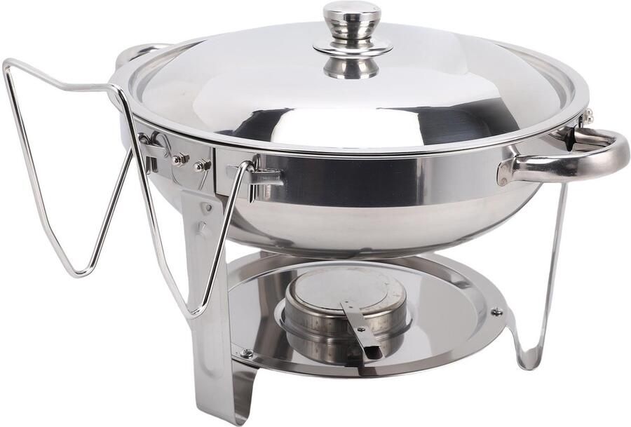 GARRYFIZH Chafing Dish – 5L Capaciteit – Buffetwarmer – Met Brander – Voor Catering en Buffet