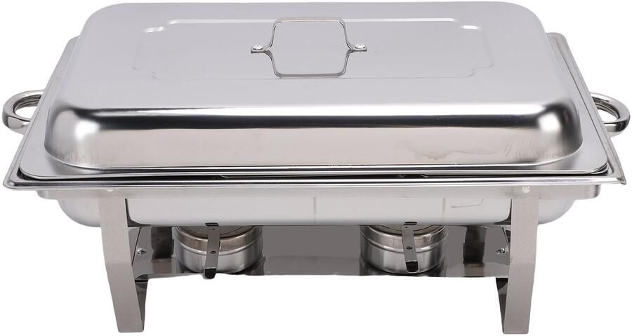 GARRYFIZH Chafing Dish RVS – 3-delig gastronorm set – Warmhoudfunctie met waterbad – Inclusief alcoholbranders – Voor buffet catering hotel en feest