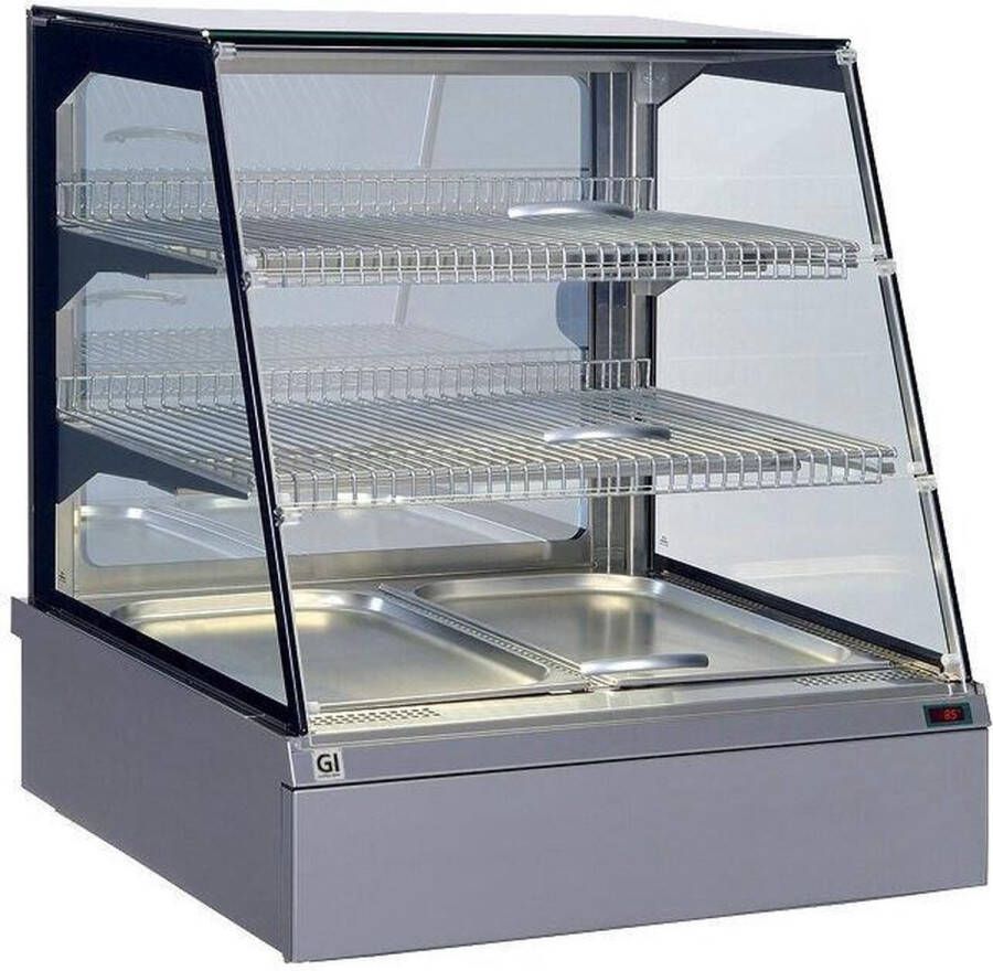 Gastro Inox Gastro-Inox Snackstogo Warmhoudvitrine 2x Gn1 1 Waterlade Achterzijde Gastro-Inox 106.502