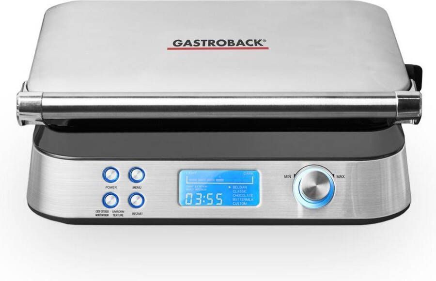 Gastroback Advanced Control 2 wafel(s) 1600 W Zwart Zilver