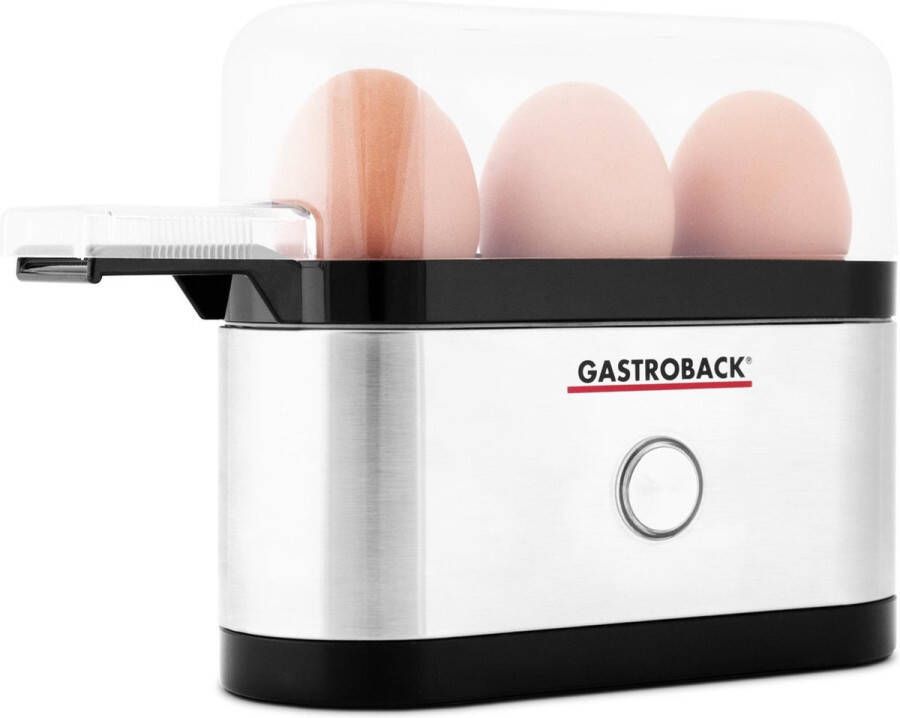 Gastroback Design Mini eierkoker 3 eieren 350 W Zwart Roestvrijstaal - Foto 2