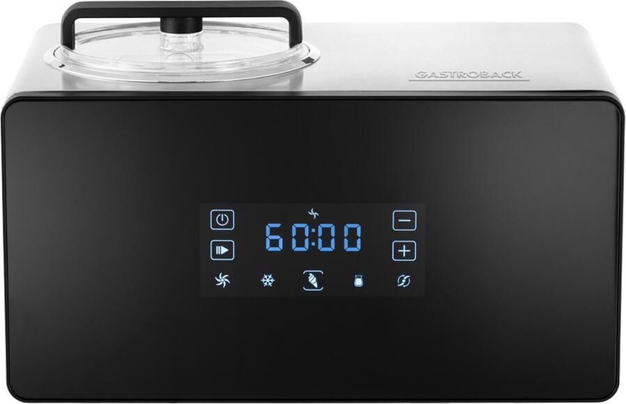 Gastroback Design Advanced Control Traditionele ijsmachine 1 5 l 150 W Zwart Gesatineerd staal