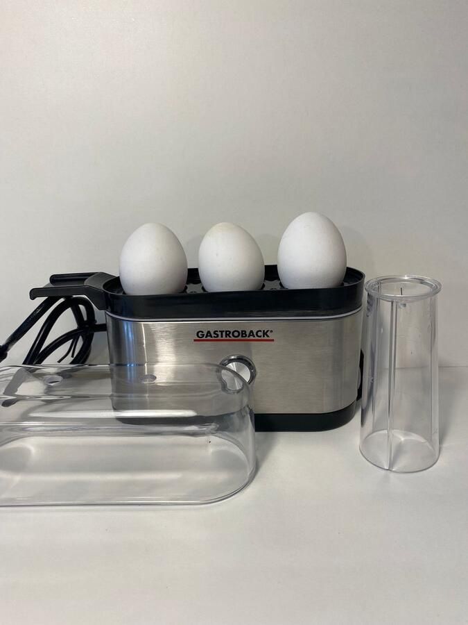 Gastroback Design Mini eierkoker 3 eieren 350 W Zwart Roestvrijstaal - Foto 3