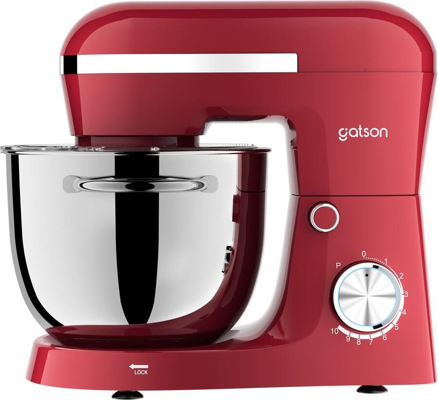 Gatson 1500W Keukenmachine 10 Snelheden 5L Mengkom Dubbele Handvat Keukenrobot Keukenmixer Foodprocessor