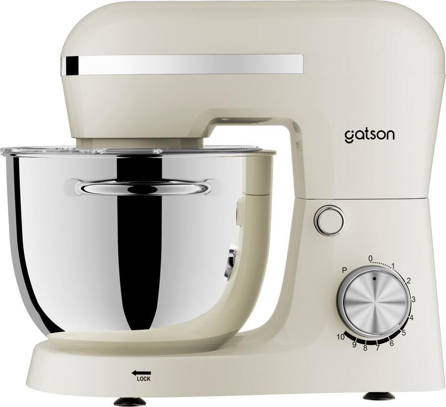 Gatson 1500W Keukenmachine 10 Snelheden 5L Mengkom Dubbele Handvat Keukenrobot Keukenmixer Foodprocessor