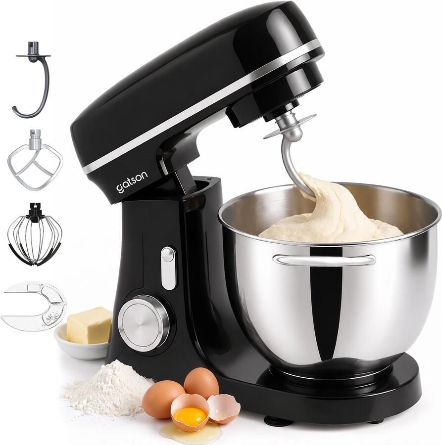 Gatson 2000W Keukenmachine 6 2L Mengkom Dubbele Handvatten Keukenrobot Keukenmixer Foodprocessor Mixer Met Mengkom