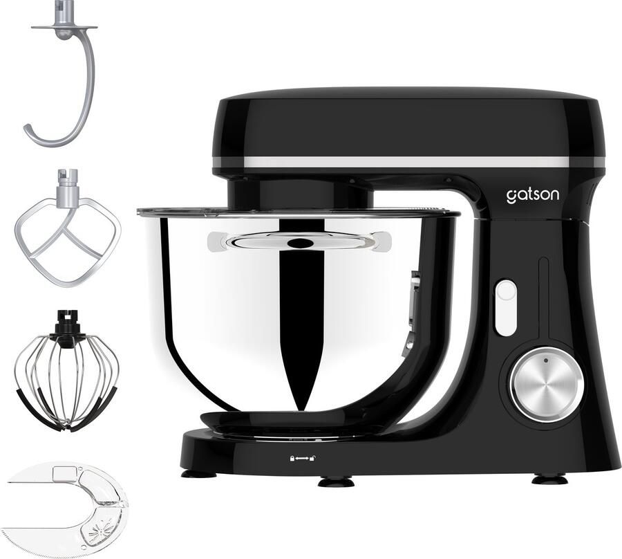 Gatson 2000W Keukenmachine 6L Mengkom Dubbele Handvat Keukenrobot Keukenmixer Foodprocessor