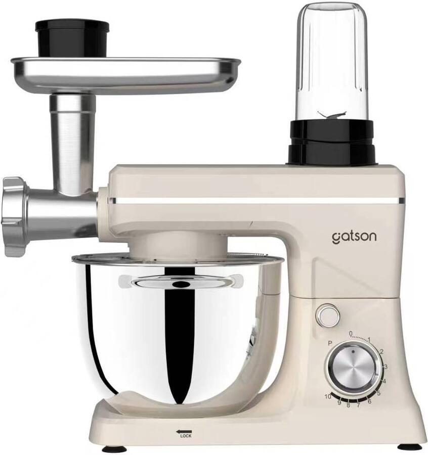 Gatson Multifunctionele Keukenmachine Blender Vleesmolen Koekjesmaker & Groentesnijder Keukenmixer Keukenrobot