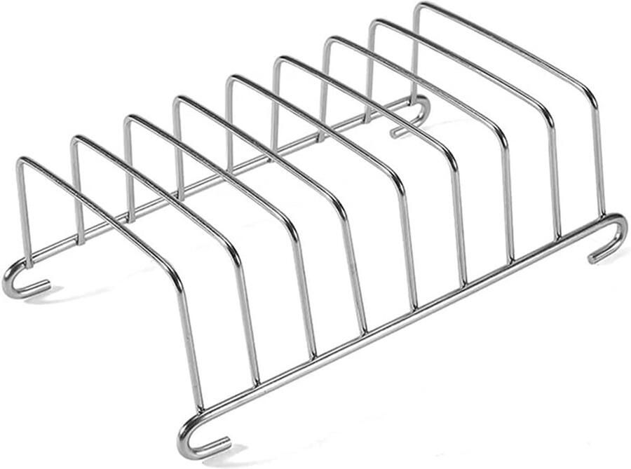 Geen handelsmerk Toastrek broodrek roestvrij staal rechthoekig accessoire voor airfryer bakgereedschap