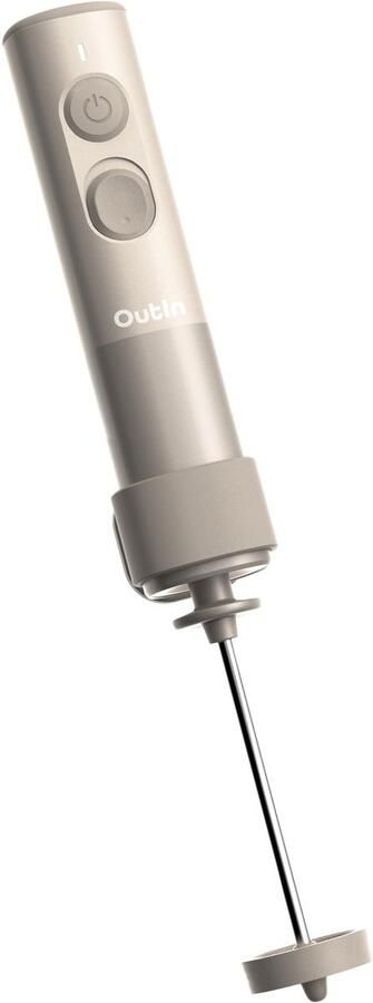 Geen Mark Melkopschuimer Elektrisch Oplaadbaar Handmodel USB-C Draagbare Melkklopper voor Cappuccino Latte met Reisetui Zilver