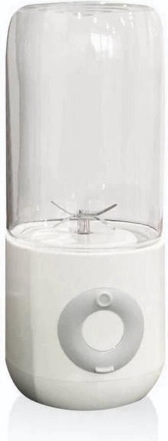 Geen merk Draagbare blender sapcentrifuge 500 ml USB oplaadbaar draagbaar mini wit