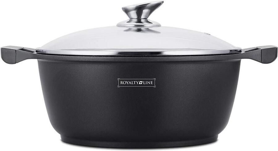Gegoten aluminium pan 26 cm Marmeren antiaanbaklaag