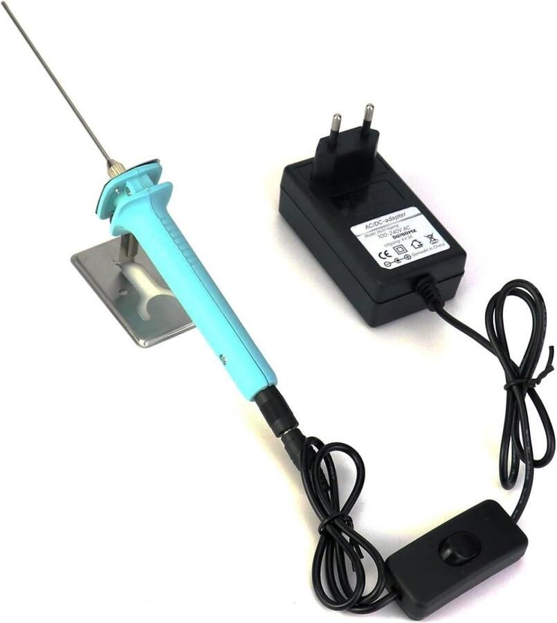 GelldG 3 Stuks Draadknipper Elektrische Schaumstoffschneider 10 cm RVS Verwarmingsdraad 100-240 V 15 W EU Stekker Geschikt voor Styroporbogen Snel Opwarmend Thermisch Geïsoleerd Met Aparte Aan Uit-knop Incl. Metalen Houder Metaal