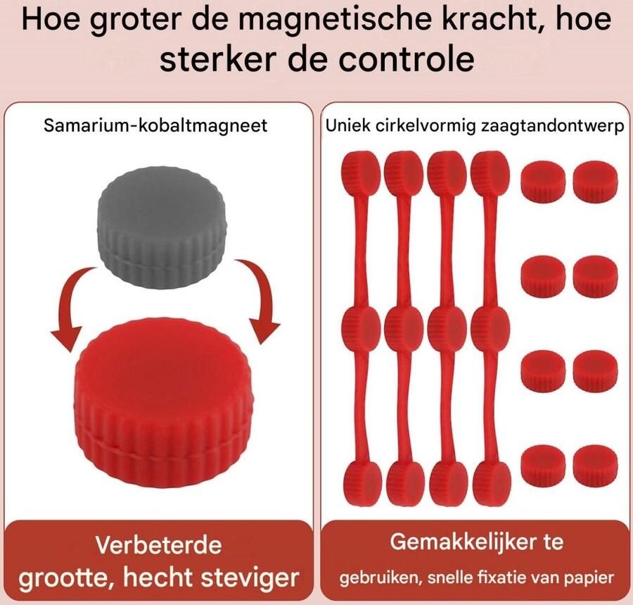 GelldG 4 Stuks Siliconen Magnetische Clips voor Bakpapier in Airfryer Herbruikbaar en Makkelijk Schoon te Maken Geschikt voor Alle LuchtFriteuses 1 6x11 8x0 6cm Hittebestendig Siliconen Accessoire
