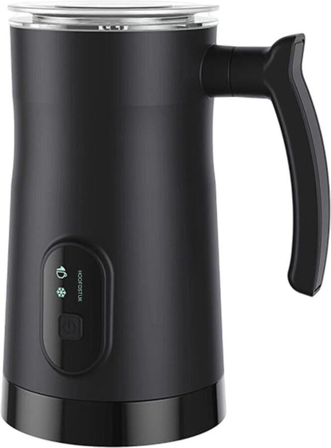 GelldG Elektrische melkopschuimer Melkschuimer 4-in-1 met Super Grote Capaciteit 160ML Opschuimen 350ML Verwarmen RVS Eenvoudige Bediening Geschikt voor Koffieliefhebbers Inox Materiaal