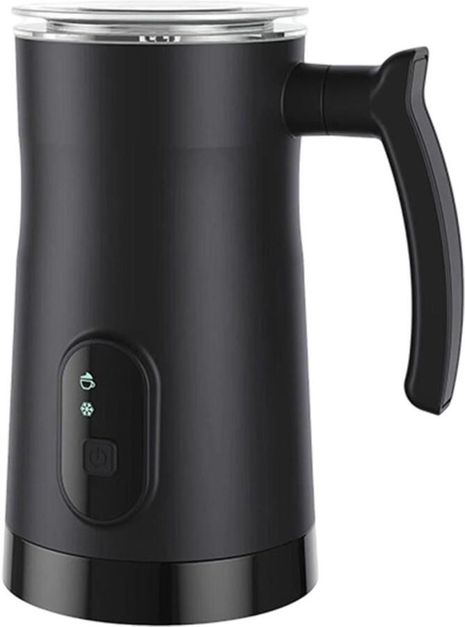 GelldG Elektrische melkopschuimer Melkschuimer 4-in-1 met Super Grote Capaciteit 160ML Opschuimen 350ML Verwarmen RVS Eenvoudige Bediening Geschikt voor Koffieliefhebbers Inox Materiaal