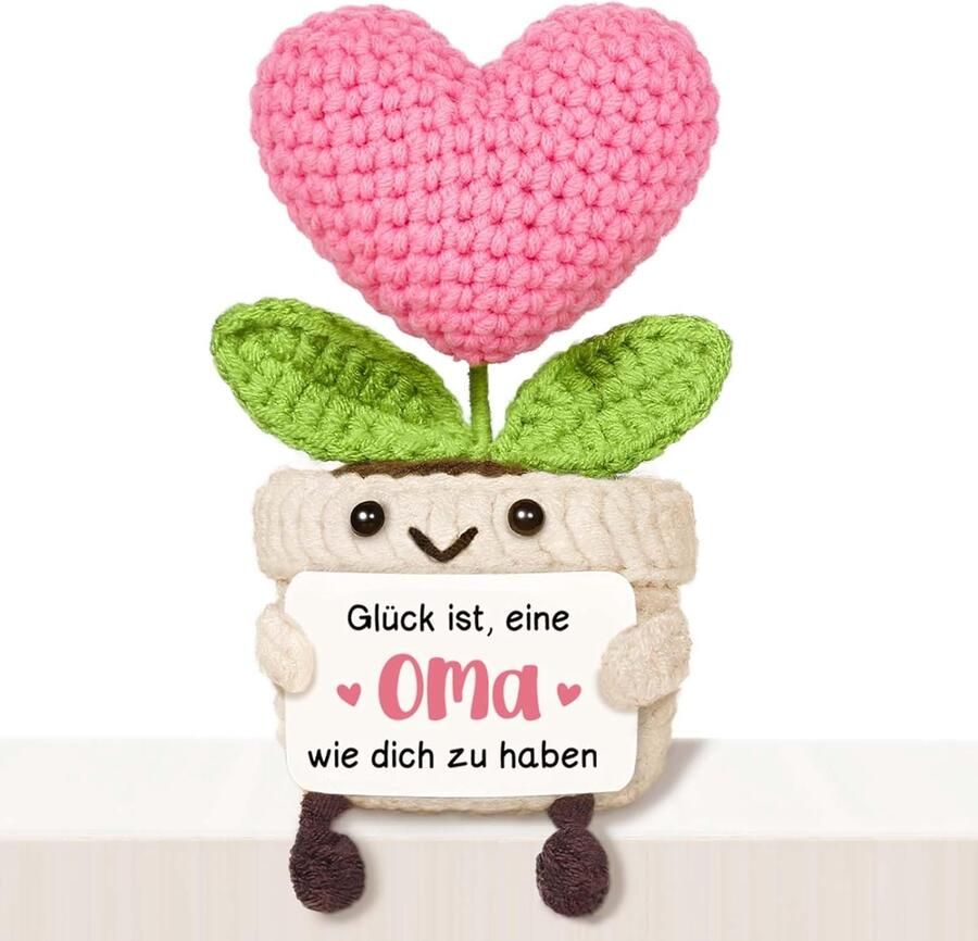 Geschenk voor Oma hartvormige bloem