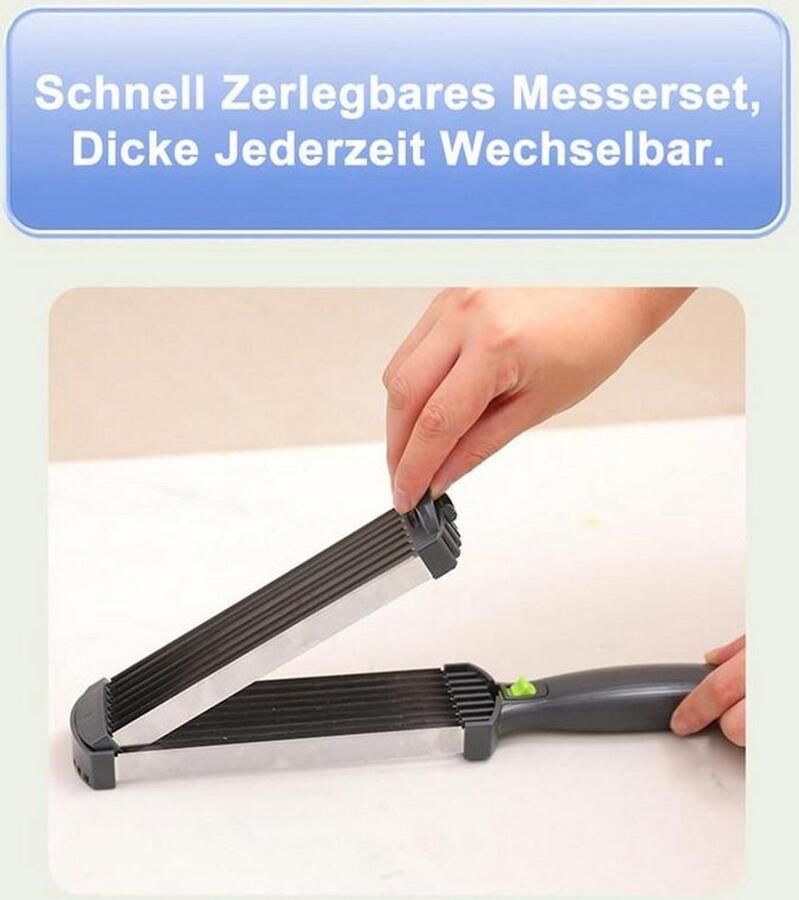 Geschikt voor groente- en vleessnijmachines geschikt voor vacuümzuignap 6 verwisselbare messen en messenhouder