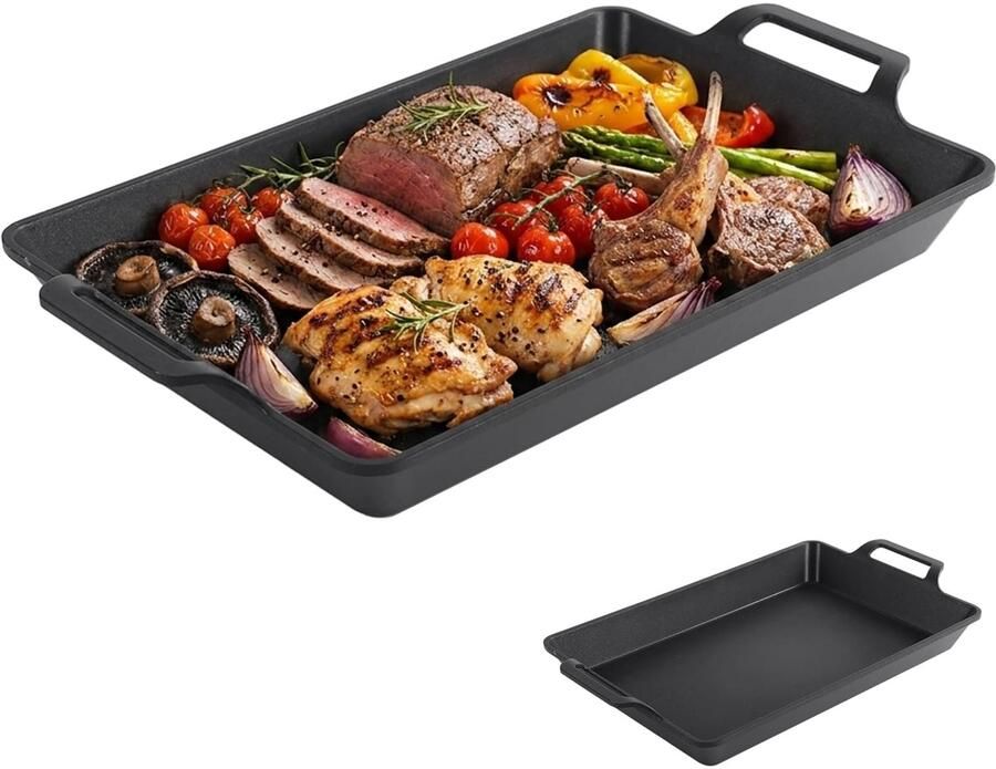Gietijzeren grillplaat Rechthoekig 24 x 17 cm