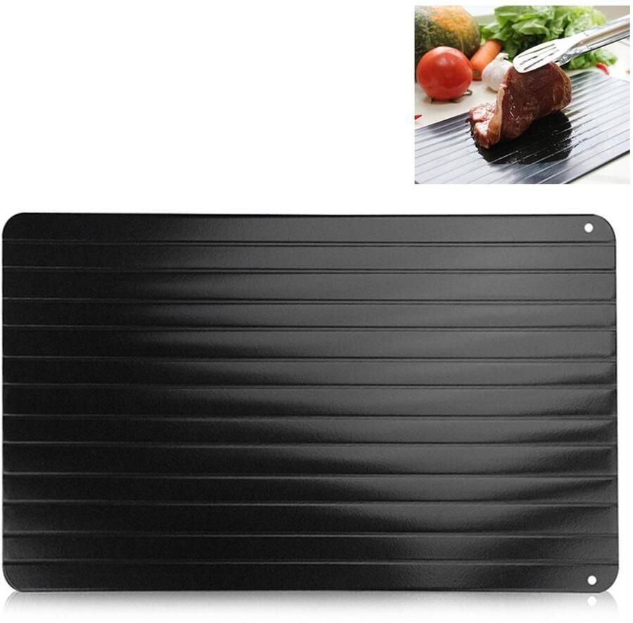 Gigicial Ontdooibak Voor Vlees Ontdooibak Voor Bevroren Vlees Snelle Onthouding Door Hoge Warmtegeleiding En Groot Oppervlak 1 Keukenapparaat Zwart
