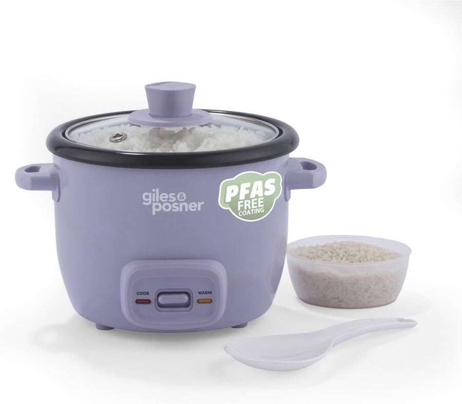 Giles & Posner Sorbet 0 4L Rijstkoker – PFAS-vrije Pan Glazen Deksel