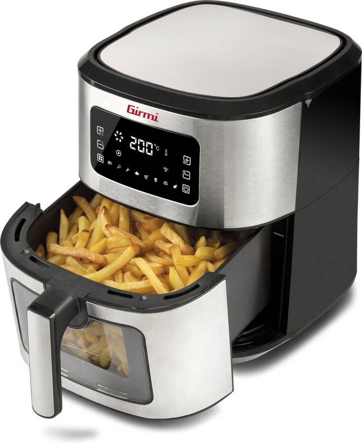 Girmi FG8800 friteuse Enkel 6 5 l Vrijstaand 1700 W Heteluchtfriteuse Zwart Roestvrijstaal